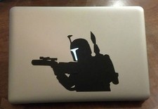 Boba Fett Attack Mandalorian Vinyl Sticker Decal Macbook Pro laptop Star Wars