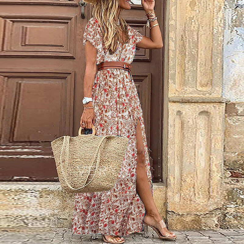 brown maternity photoshoot dress Monroe Gown| Copper Jersey & Chiffon Tossing Train, One Size Material:Linen Style:ADAE213032 MSK Women's Red Petite wedding guest