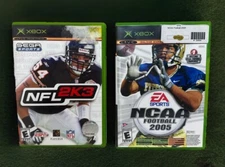 Xbox Football Games NFL 2K3 And NCAA 2005 Top Spin Complete Tested