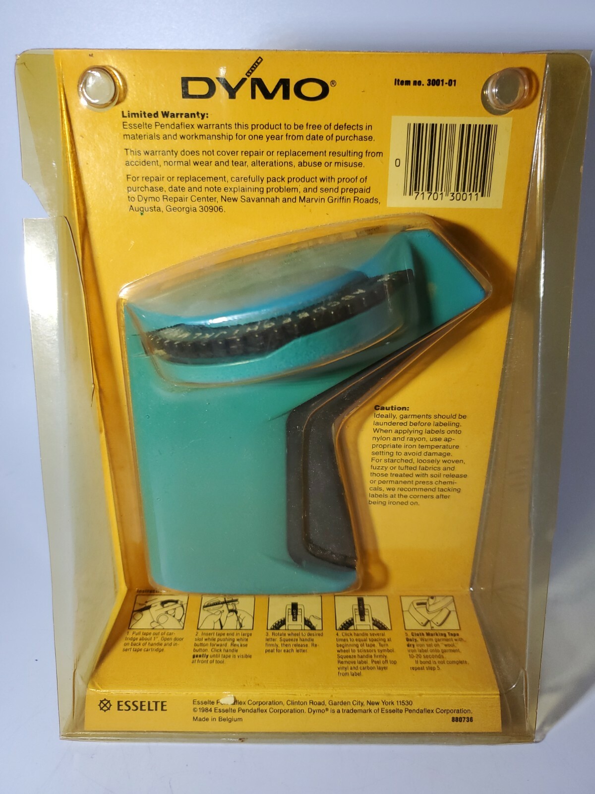 VINTAGE DYMO CLOTH TAPE TOOL LABEL GUN LABELER 1984