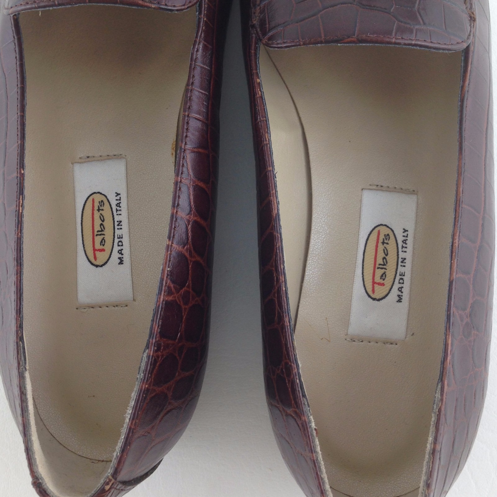 Talbots Brown Alligator Alligator Alligator Print Leather Tassel Loafers made Womens 6 1 2 M dfaf20 Talbots Brown Alligator Alligator Alligator Print Leather Tassel Loafers made Womens 6 1 2 M dfaf20