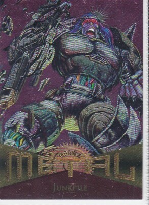 N) 1995 Fleer Marvel Metal Trading Card Junkpile #48