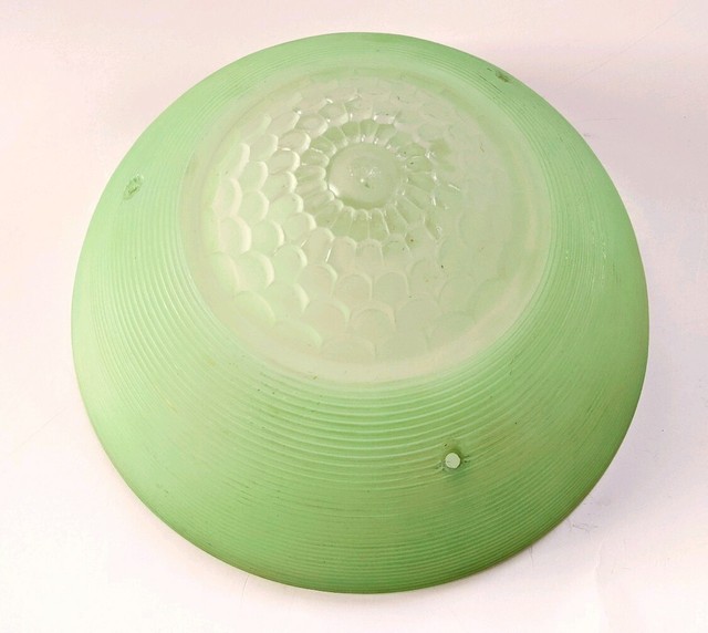 Vintage Mint Green Frosted Art Deco Glass 3 Chain Hanging Ceiling Light vintage-mint-green-frosted-art-deco-glass-3-chain-hanging-ceiling-light