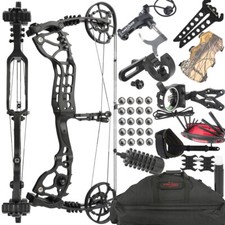 Dual Use Compound Bow Kit Steel Ball 20-70lb Adjustable Archery Bow Hunting R/LH