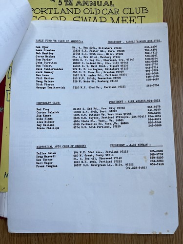 Vintage 1977 Portland Oregon Swap Meet Oldtimer & andere Programme LOT 1960er - Bild 6 von 20