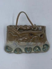 Janet Rodriguez Pottery Wall Pocket Envelope Style Hearts Hanging Card Holder