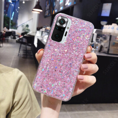 Cover Per Xiaomi Redmi Note 11 Pro+ 5G, Custodia Glitter Con Motivo Cuore, TPU Morbido Rosa