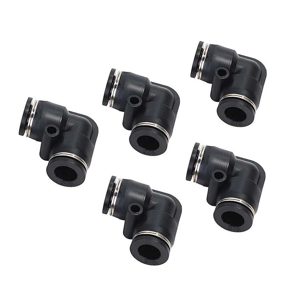 LokoCar 3/8" OD Nylon Air Line Quick Release Pneumatic Connectors Fittings 5Pcs - Image 3 of 4