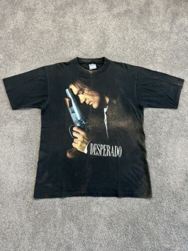 Vintage Desperado 1995 Movie Promo Antonio Banderas Salma Hayek Faded T Shirt L - Picture 1 of 10