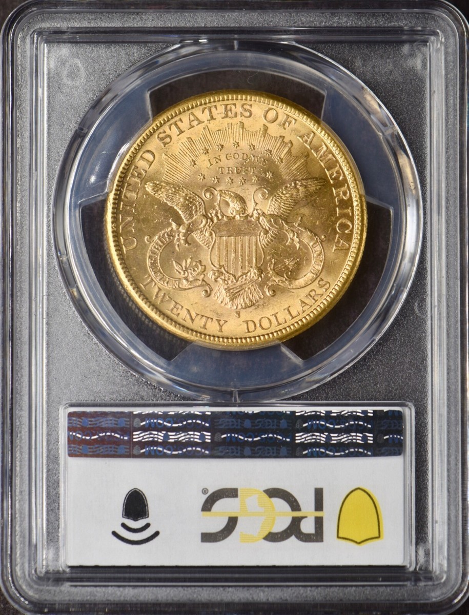 1885-S $20 Gold Liberty Head Double Eagle - PCGS MS63 Gold Shield