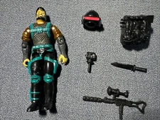 Low Light Complete 1991 GI Joe w/ Rifle Knife Helmet Visor Flashlight & Backpack
