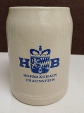 Bierkrug Brauereikrug HB Hofbräuhaus Traunstein 0.5 L Eichstrich Sammlerstück