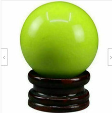 Bola esfera cristal cuarzo luminoso verde piedra brillante 60 mm + soporte