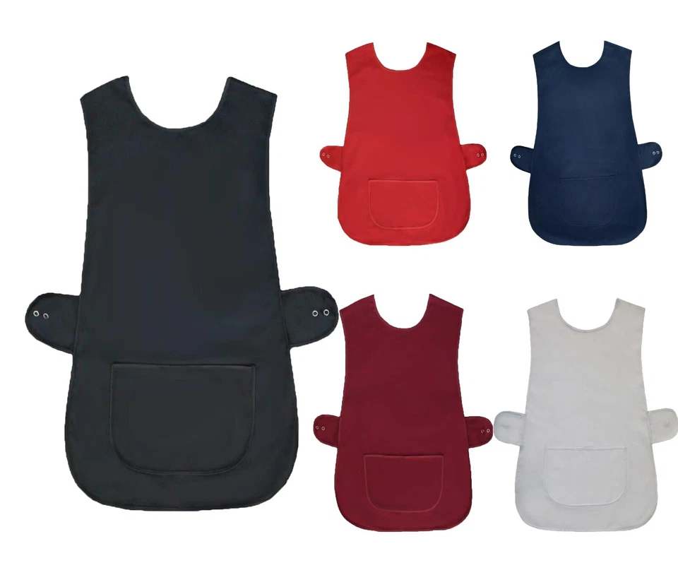 KAYSCOLLECTION WOMENS TABARD LADIES TABBARD APRON KITCHEN CLEANER CHEF CATERING WORK UNIFORM