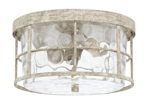 Capital Lighting 225021MS Beaufort Drum Clear Water Glass Flush Mount Ceiling... - Picture 1 of 4