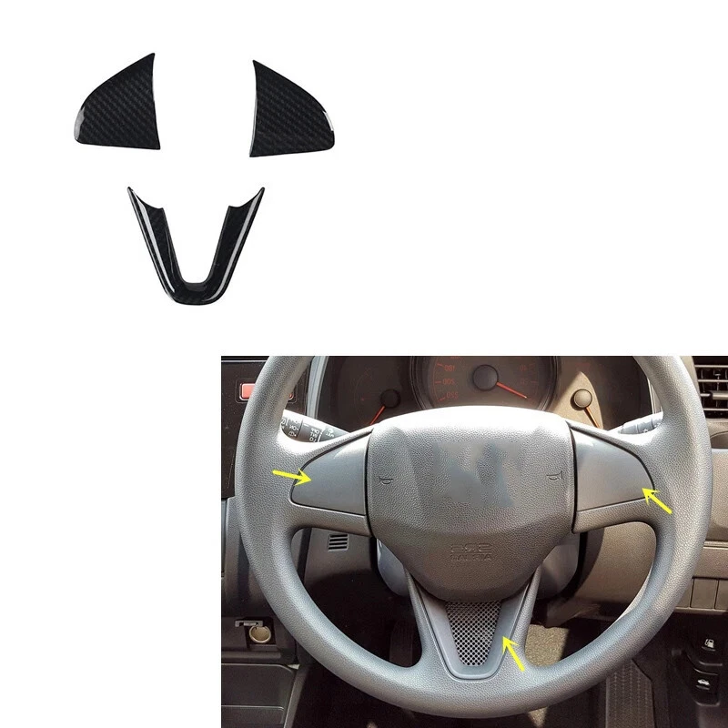 Cubierta interior accesorio fibra carbono RHD para Honda Fit Gk3 Gk5 2014-2020 Foto 3 de 3