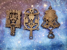3 Vintage Cast Iron Trivets in Great Condition. 2 Wilton