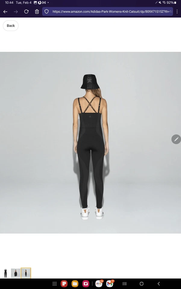 Adidas x Ivy Park by Beyonce Limited Collection Knit Catsuit Black Size M $250 - Image 3 of 4
