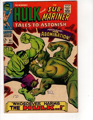 Tales to Astonish #91-KEY-1967 -THIS BOOK HAS MINOR RESTORATION SEE DESCRIPTION