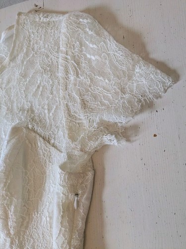 Standesamt Brautkleid S 38 100% Seide Séraphine Umstand creme weiß Spitze - Bild 3 von 12