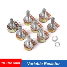 B1K-B1M Variable Resistor, Linear Taper Potentiometer, Adjustable Resistance