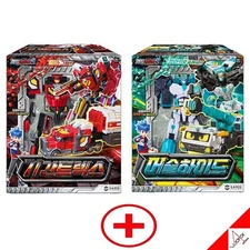 Metal Cardbot S Season2 MUSCLEHYDE + GIGANTREX Set Transformer Robot Figure 2024