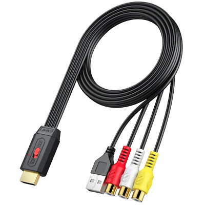 Neoteck RCA to HDMI Converter AV to HDMI Composite CVBS Video Adapter for PS1/2