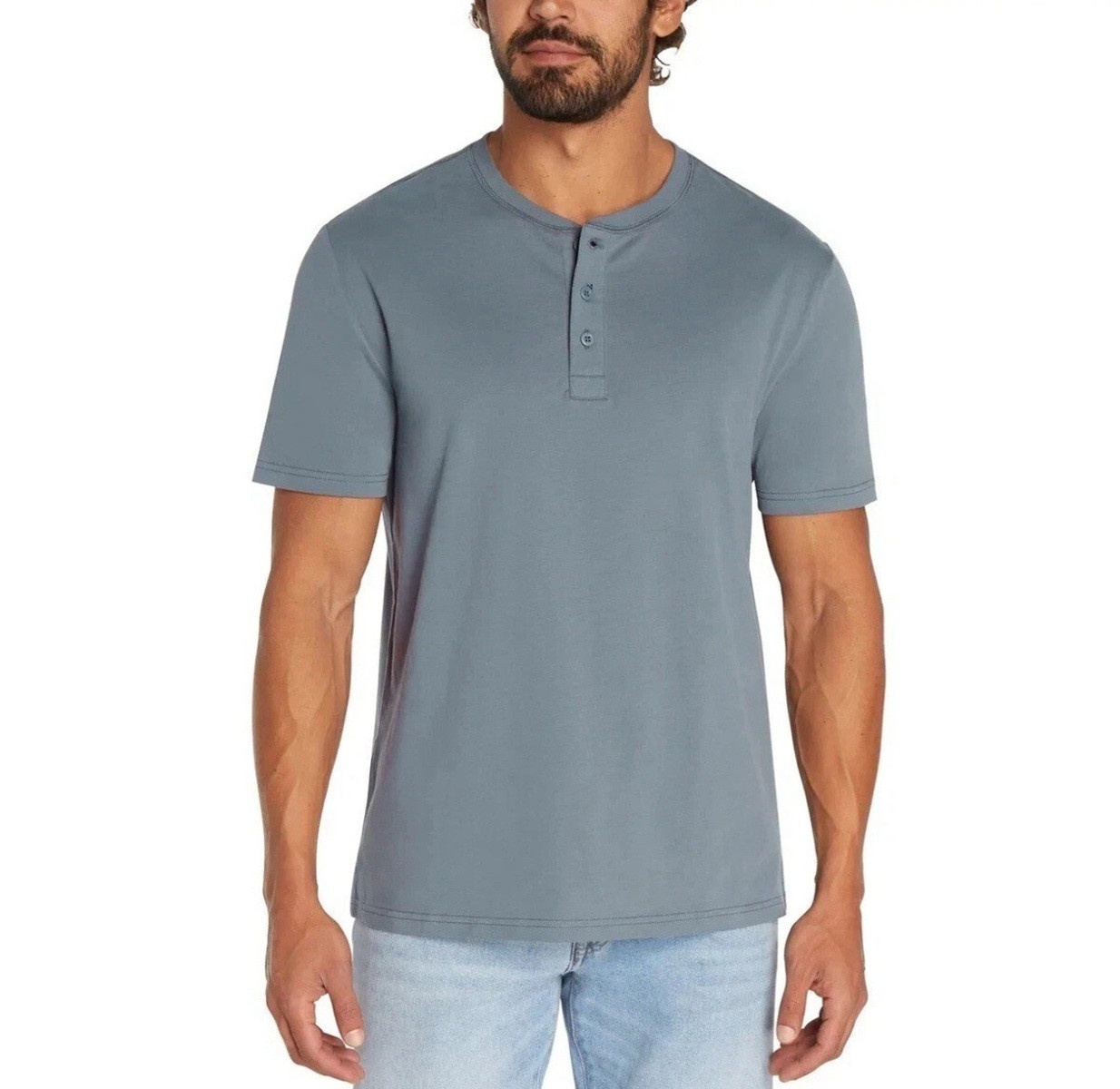 GAP Men's Short Sleeve Henley Tee - And Padel
