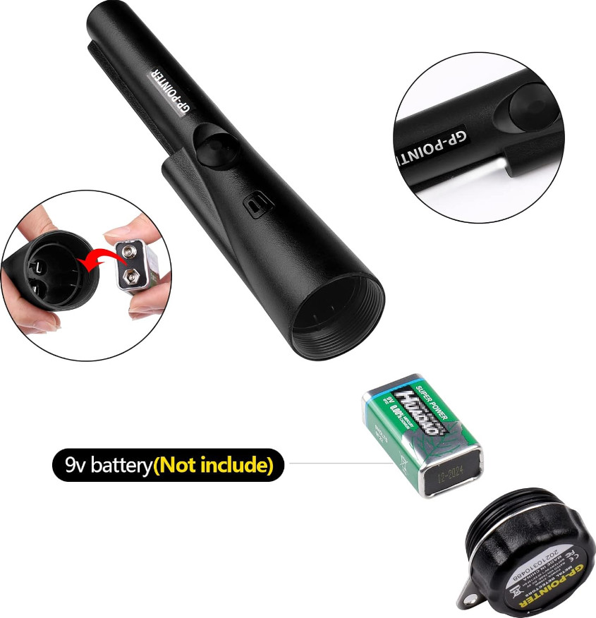 Pinpointer détecteur de métaux de précision couleur terre avec lampe LED intégrée - 2