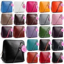 Vera Pelle Cross Body Bags for Women Genuine Italian Leather Shoulder Handbag