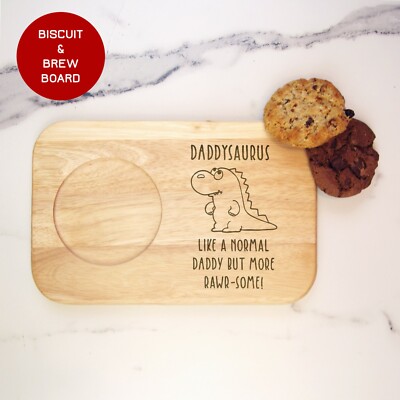 Daddysaurus Dinosaurier Tee & Keksbrett süß Vatertag Geschenk für Papa, Papa