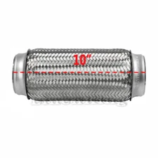 3" Exhaust Flex Pipe 3" x 10" Heavy Duty Stainless Steel 10" OAL - RK7523