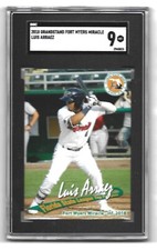 Rare 2018 Grandstand Fort Myers Miracle LUIS ARRAEZ RC Prospect SGC 9 MT Marlins