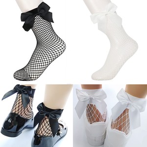 fishnet socks with bow