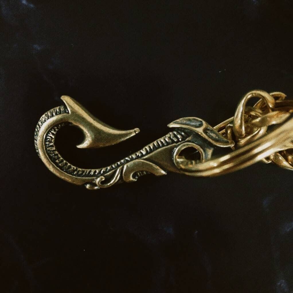Made in Japan Brass Wallet Chain Knitted Handmade Eagle Hook Made in Japan Brass Wallet Chain Knitted Handmade Eagle Hook