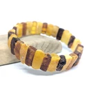 Raw Baltic Amber Bracelet Stretch Natural Unpolished Stones Healing Bracelet