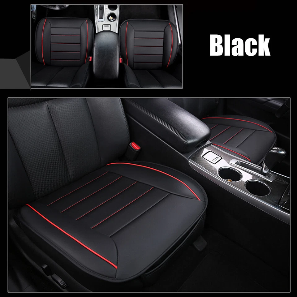Car Front Full Surround Seat Cover PU Leather Pad Mat Chair Cushion Universal — 第 2/4 张图片