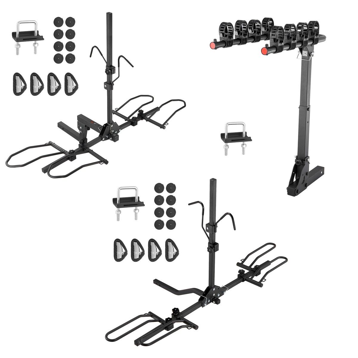VEVOR 2/4 Bike Rack Hitch Mount Folding 80-160 lbs Bicycle Carrier