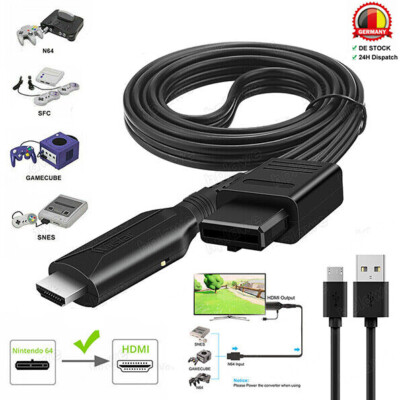 N64 zu HDMI Konverter Adapter HD Link Kabel für Nintendo Gamecube Super NES SNES