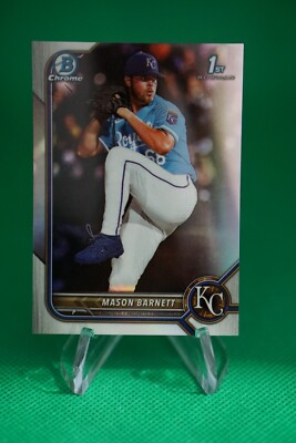 (2 Cards) 2022 Bowman Draft Base Chrome Refractor BDC-172 Mason Barnett LPN