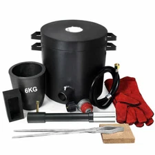 6KG Gas Melting Furnace Propane Smelting Metal Gold Copper Graphite Crucible DIY