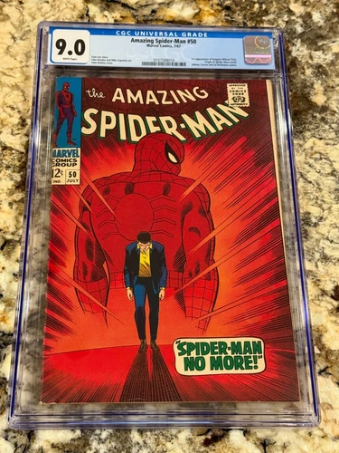 Amazing Spider-man #50 CGC 9.0 Rare White Pages 1st Kingpin Silver Age MCU Grail