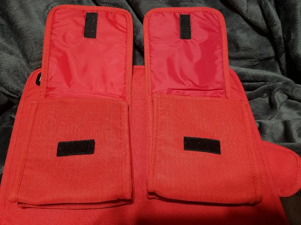 NUEVO IKEA "SET" ROJO NYLON BOLSA MENSAJERO PORTÁTIL Foto 3 de 4