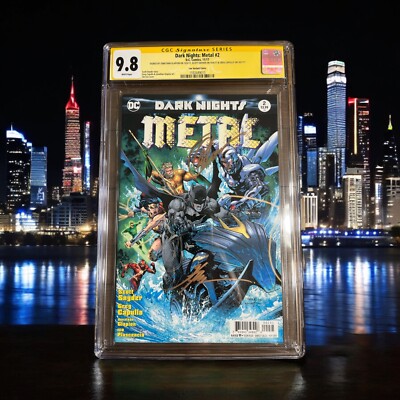 Dark Nights Metal # 2 CGC 9.8 Jim Lee Variant Signed-Glapion, Snyder, Capullo