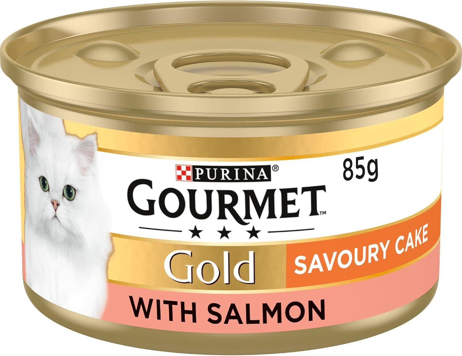 Gourmet Gold Tinned Cat Food Savoury Cake Salmon 85G, Pack of 12