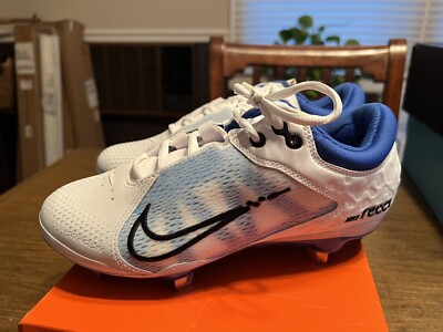 Nike Hyperdiamond 4 Elite Softball Cleat White/Black/Game Royal Women's Size 7.5