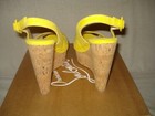 100% AUTH NEW WOMEN LOUBOUTIN REINE LIEGE YELLOW SUEDE 120 WEDGE SANDALS US 10 — photo 5