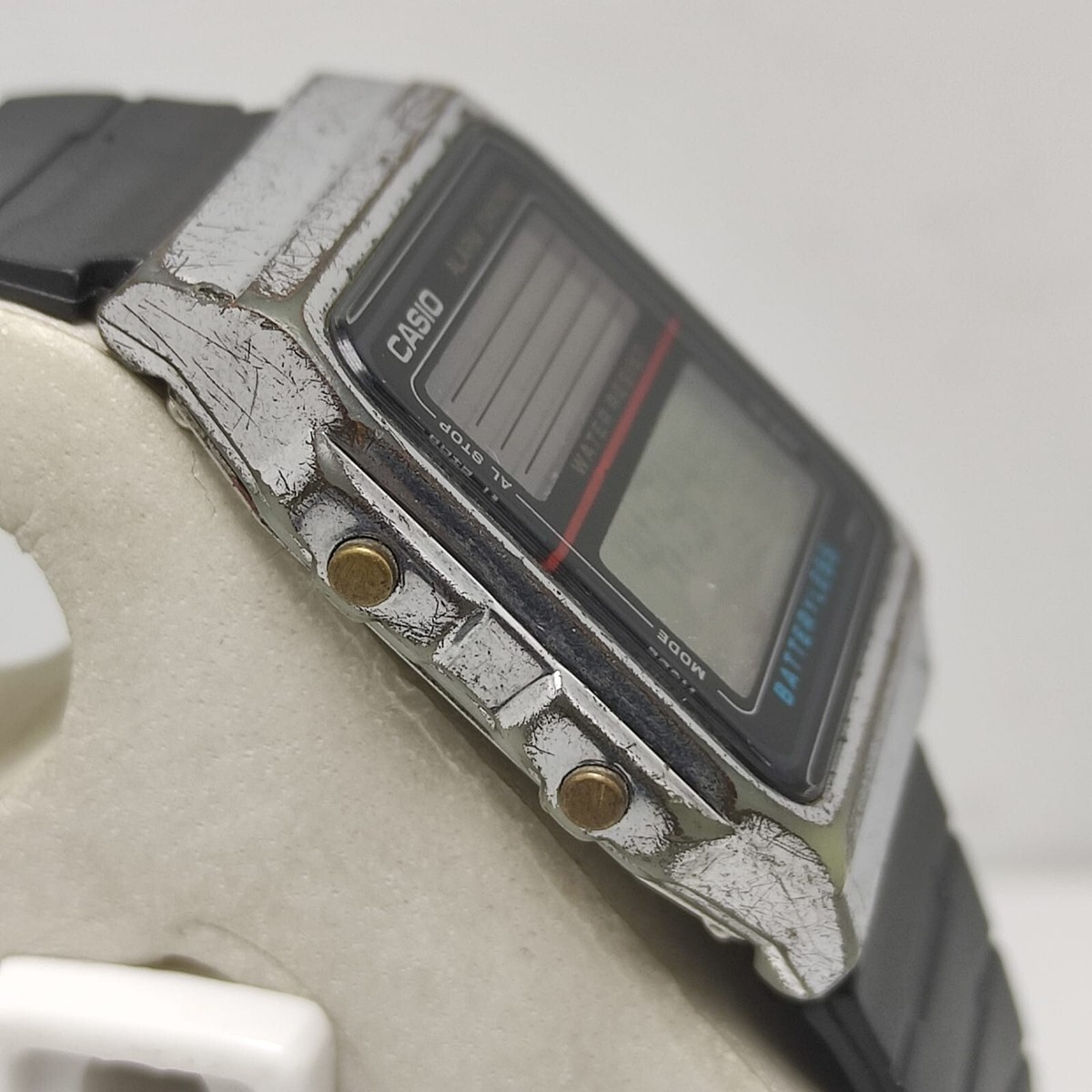 Vintage 1980's Casio Solar AL-180 Alarm Chrono Batteryless Vintage 1980's Casio Solar AL-180 Alarm Chrono Batteryless