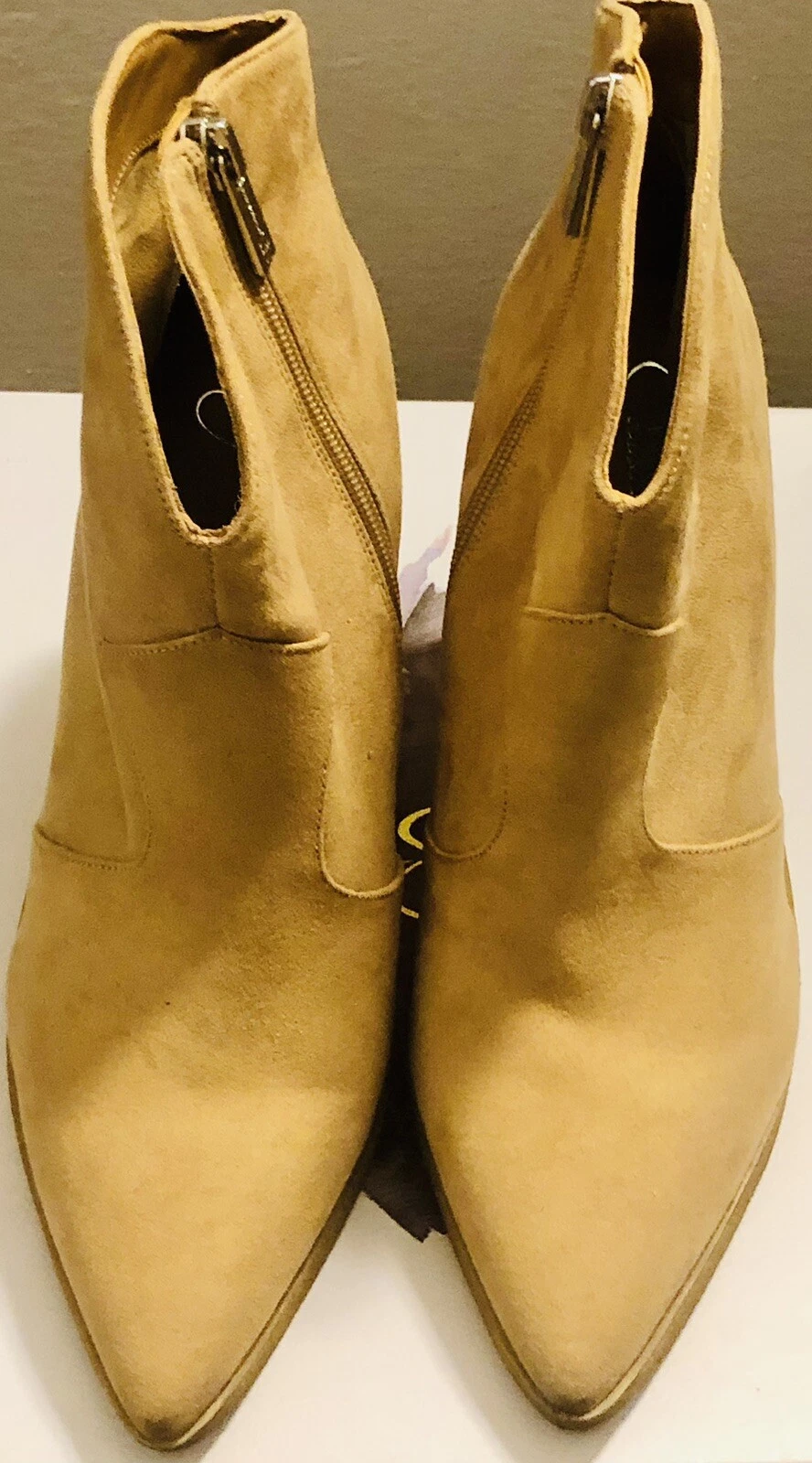 Bottes cheville Jessica Simpson Crais en daim bout occidental talon bottines Cheyenne 9 chaussures