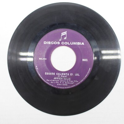 Javier Solis Tres Lunas / Cuando Calienta El Sol 45 Vinyl Record VG 9621